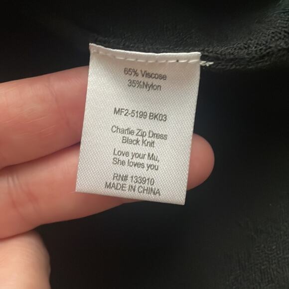 Show Me Your Mumu Charlie Zip Dress Black Knit - Picture 13 of 14